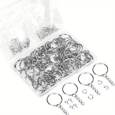 1set/150pcs Key Chain Ring Set for Crafts and Jewellery Making Key Chain Making Hardware Supplies