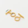 4 Sets 14K18K Gold Color Plated Brass O Toggle Clasps Connector For Diy Bracelet Necklace Jewelry Making Findings Accessories