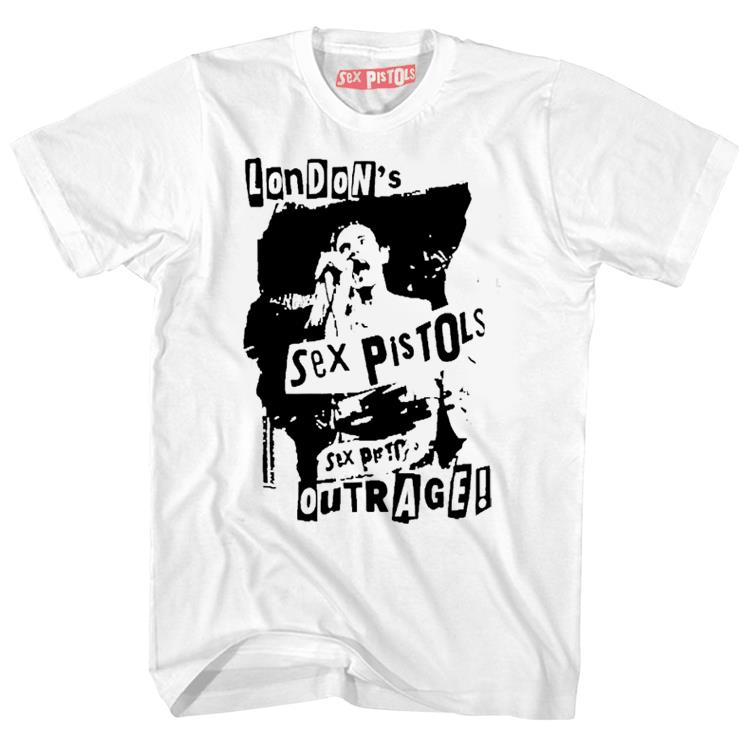 2025SEX PISTOLS Oversize T-shirt American Punk Sex Pistols Red Short Sleeve T-shirt Vintage Loose Crew Neck Short Sleeve T-shirt