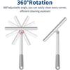 360 Degree Rotatable Shower House Squeegee Glass Wiper Scraper Squeegee Cleaner Silicone Holder Mirror Window Cleaner Scraper