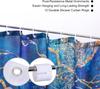 4Pcs Beach Series Shower Curtain Sets for Bathroom Non-Slip Bathroom Rugs Lid Toilet Cover Bath Mat