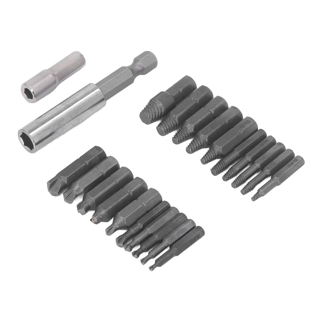 Set Extractor Șuruburi Oțel Rapid Instrument de Îndepărtare Șuruburi Rupte Deteriorate cu Biți de Șurubelniță