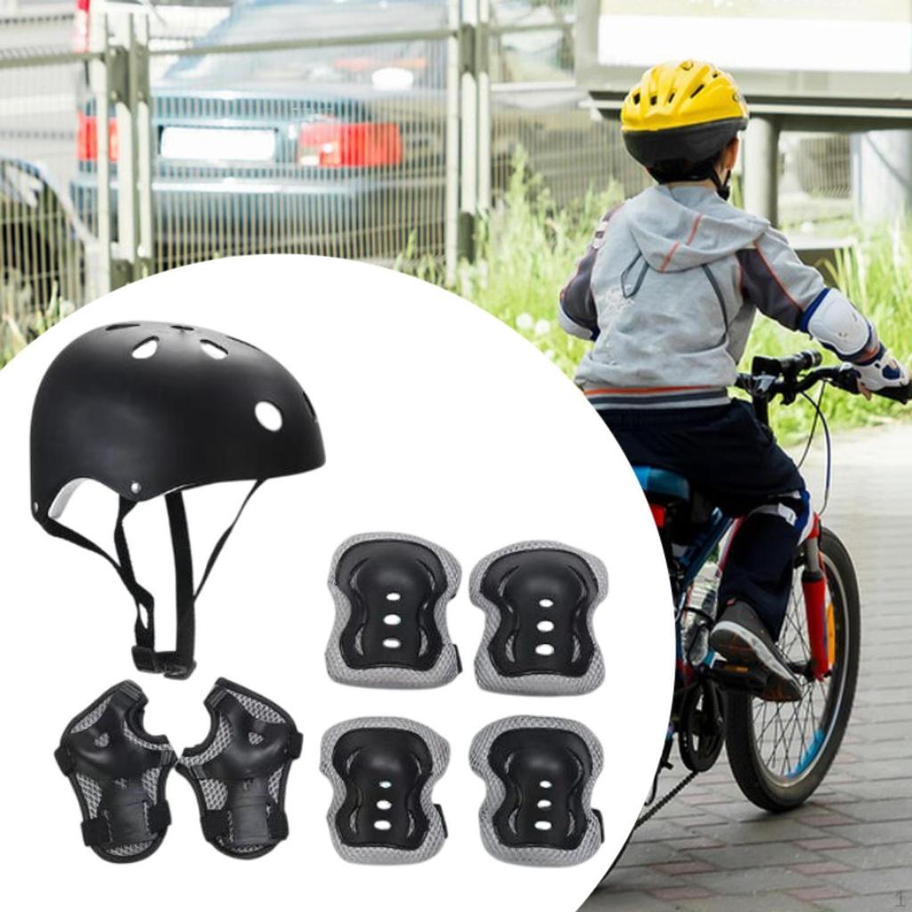 Kids Bike Helmet Set Ventilation for Skateboarding Outdoor Sports Boys Girls