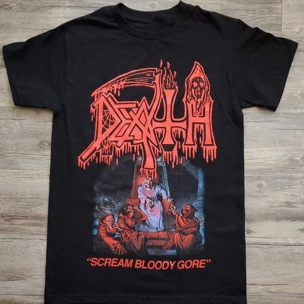 DEATH SCREAM Кровавый Ужас Футболка черная Мужская Все размеры Унисекс Футболка L