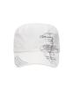 Gillaakaibeu Lettering Graphic Military Cap_White