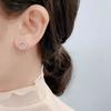 Boucles d'oreilles puces cercle simples élégantes mode polyvalentes délicates cristal sensation premium strass coréennes quotidiennes zircon accessoires