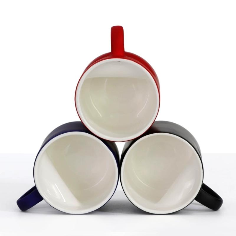 Elegante Tazza in Ceramica con Manico Artistico a Forma di Cuore Tazza Bevanda Termocromica Per Bevande Calde