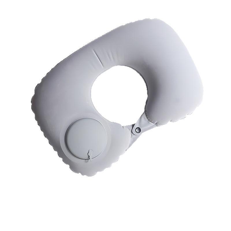 Compact Inflatable U-Shaped Neck Pillow for Travel and Sleep
