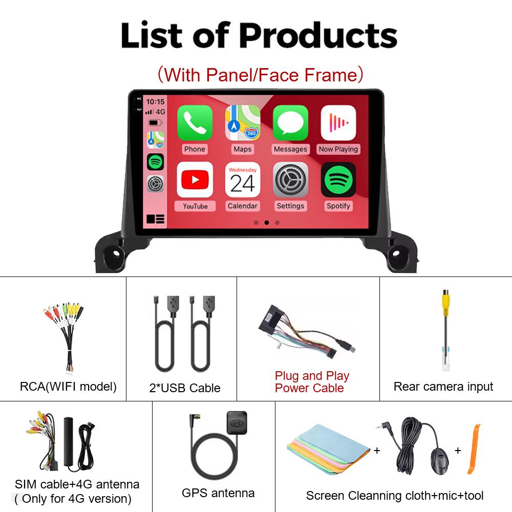 Android 14 Car Multimedia Radio GPS Player For Peugeot 3008/5008 2016 2017 2018 2019 2020 - 2024 Auto Bluetooth Wirekess CarPlay