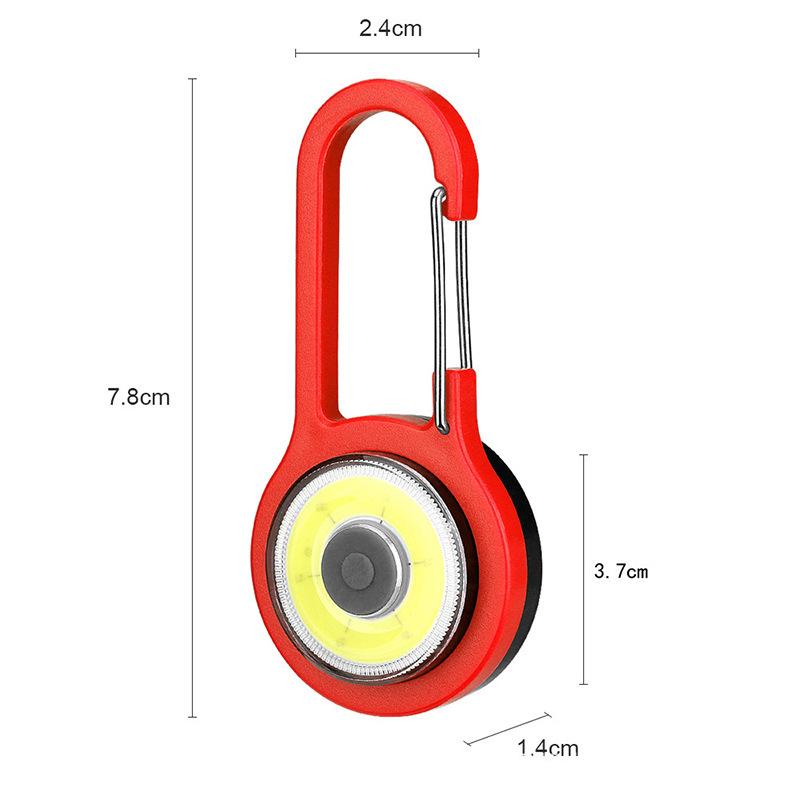 Portable Led Flashlight Carabiner Lamp Keychain Light Emergency Outdoor Camping Tent Lamp Pocket Backpack Lights Without Battery