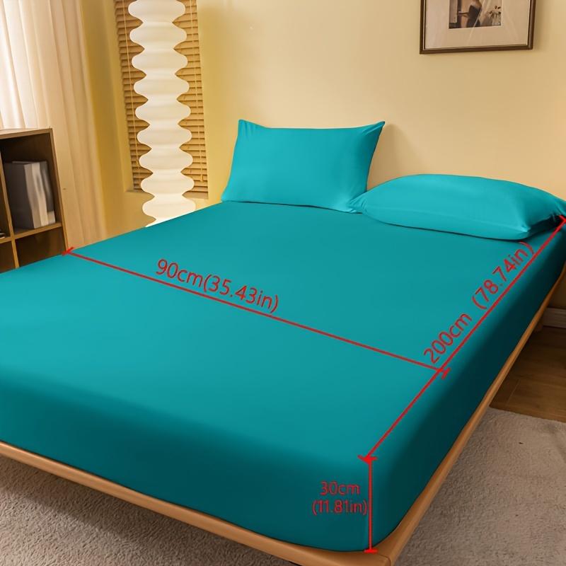 1 Solid Color Brushed Sheet (pillowcase Not Included), Soft and Comfortable Bedding Mattress Protector for Bedroom, Guest Room, with Deep Pockets