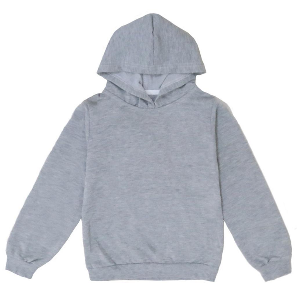 Children's Fashion Solid Color Pullover Casual Versatile Hoodie Sweatshirt