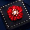 Mode Schöne Rote Blumen Broschen Für Damen Kleidung Mantel Schmuck Accessoires Geschenk
