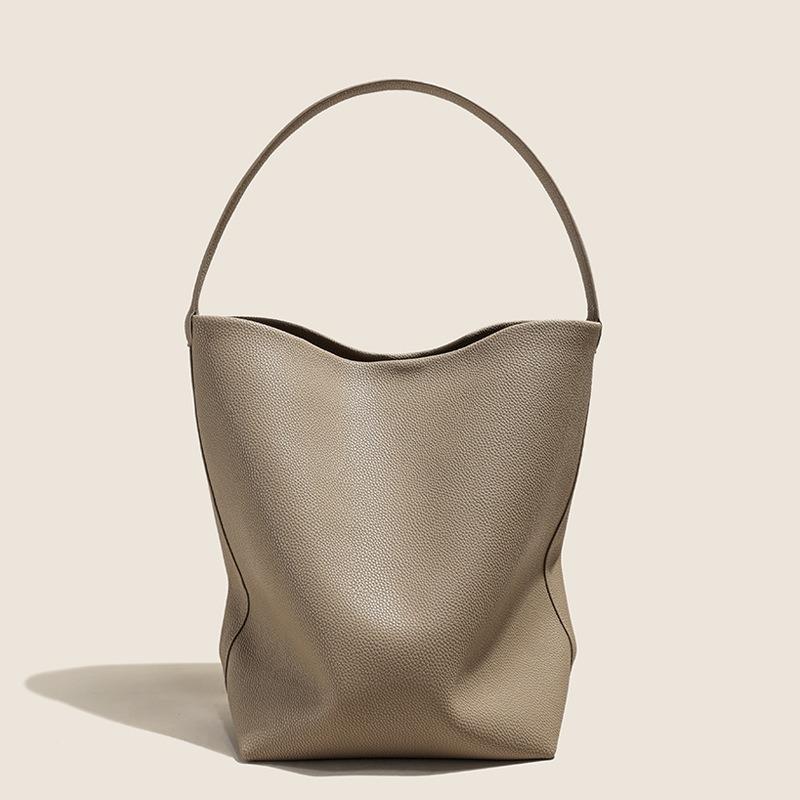 Rindsleder erste Schicht große Tasche Damen neue Echtleder Damentasche Bucket Bag Damen vielseitige Pendler große Kapazität Schultertasche