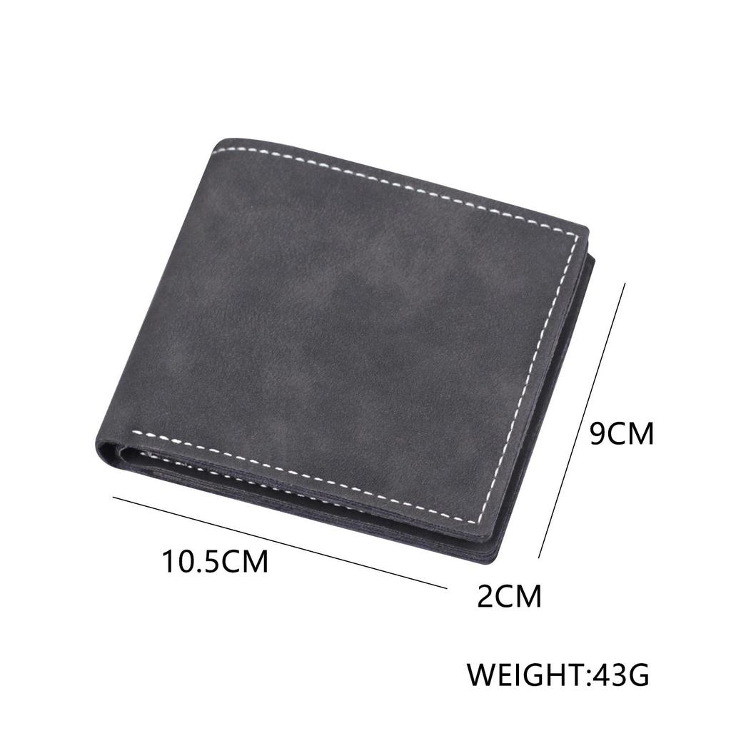 Men's Bi-Fold Leather Wallet: Soft, Compact Billfold for Students