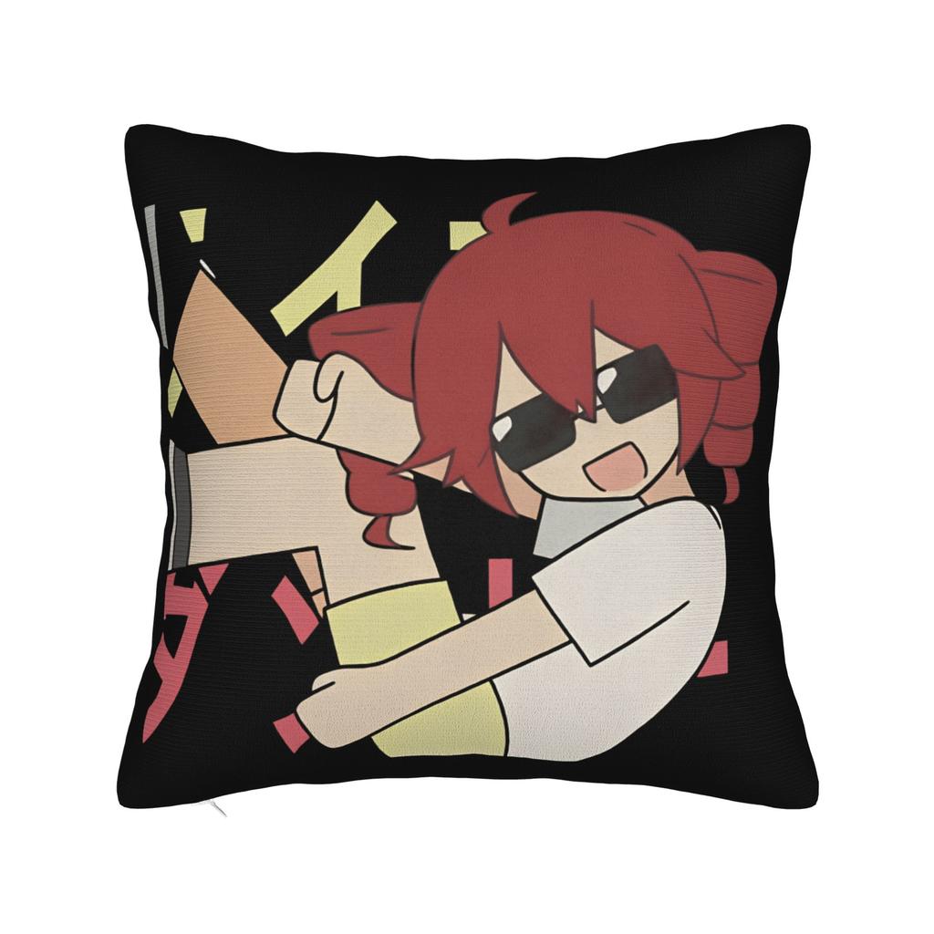 Pearto Creative Kasane Teto Expression Pillow Cover  Morden Pillow Case For Living Room Chair Comfy Cushion Cover Gift