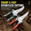 Stainless Steel Pruning Shears Non-Slip Handle Branch Pruner Garden Scissors  Tree Branch Pruning