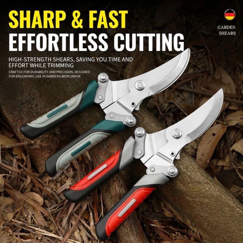 Stainless Steel Pruning Shears Non-Slip Handle Branch Pruner Garden Scissors Tree Branch Pruning
