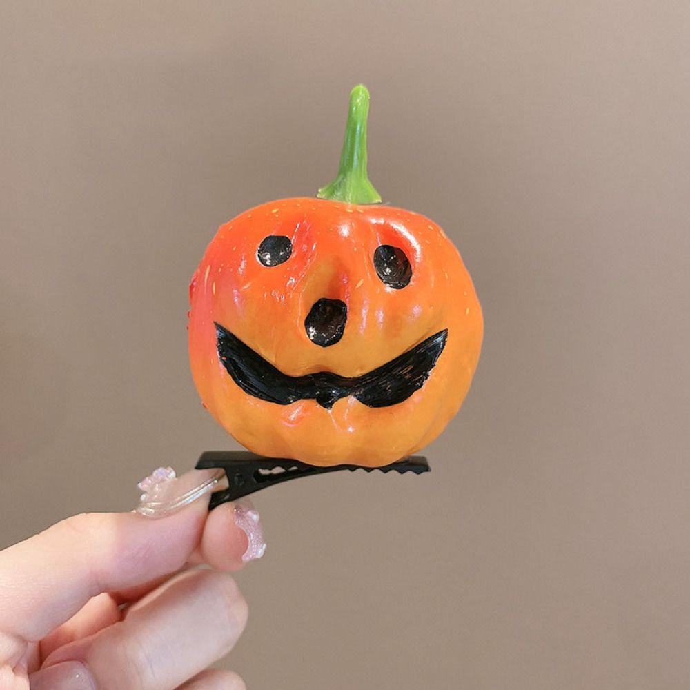Foam Pumpkin Hair Clip Simulation Halloween Headband Cute Halloween Hairpin Performance