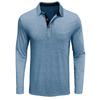 Autumn and Winter Solid Color Fashion Long Sleeve Lapel T-shirt Men's Polo Shirt Base Shirt Top