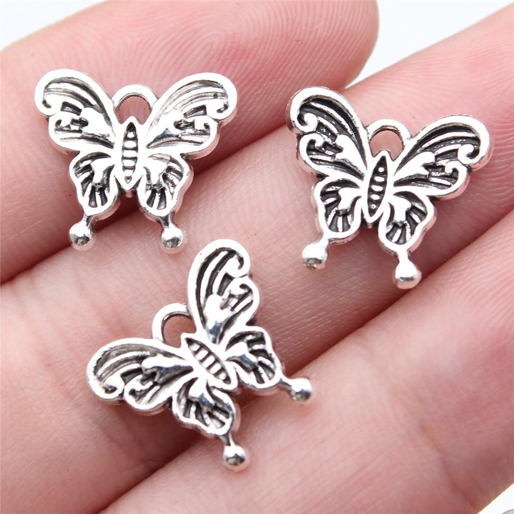 Charms Small Butterfly Pendants Wedding Jewelry Findings ZC114
