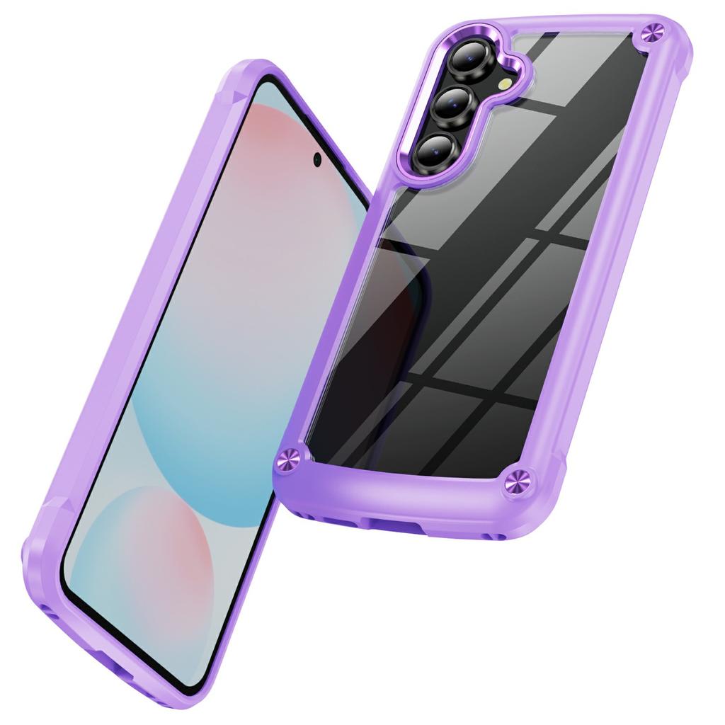 For Samsung Galaxy S25 FE Case Anti-Drop Alloy Lens Frame PC + TPU Phone Cover