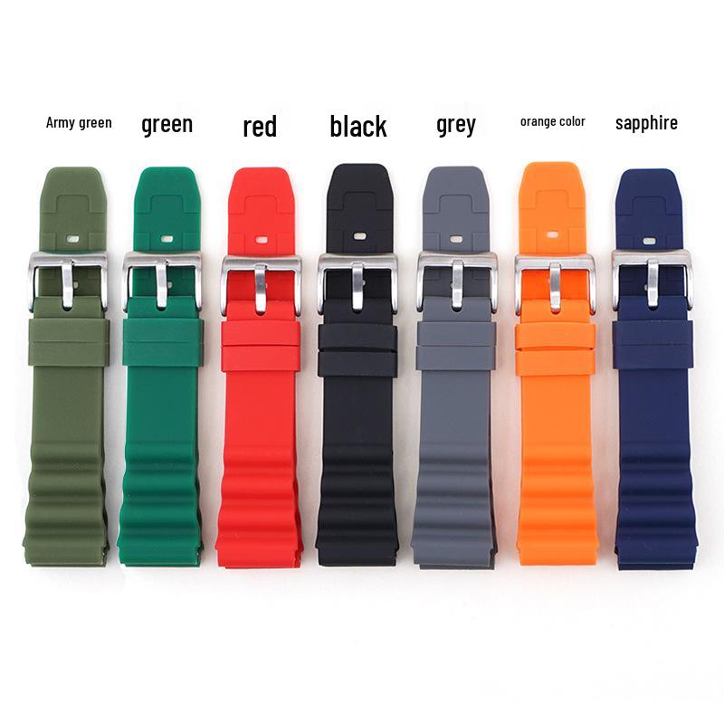 20mm/22mm Silicone Watch Strap for Seiko 007, Citizen, and Abalone Small MM Dive Watches