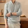 Hengyuanxiang Men's Pure Cashmere Mock Neck Sweater