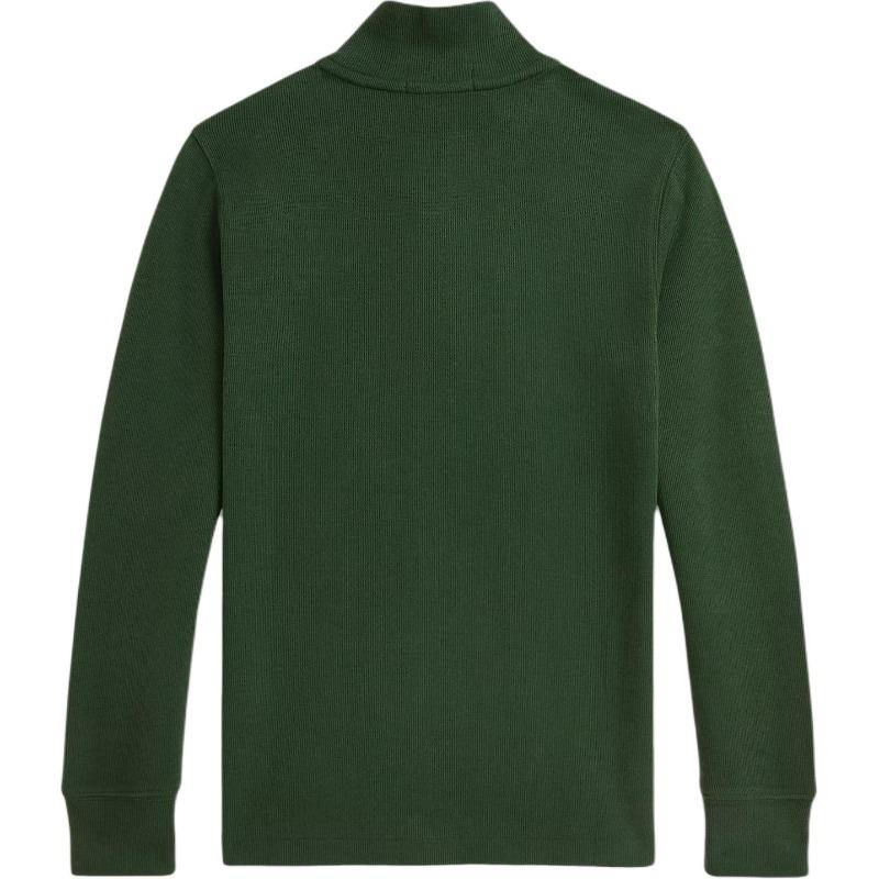 Ralph Lauren Sweatshirt FW25 Solid Color Quarter Zip Pullover Long Sleeve Kids 323953023-011
