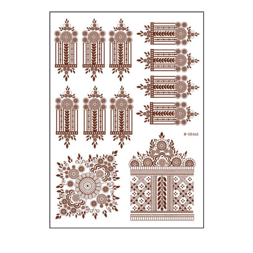 Wedding Tool Body Art Sticker Henna Tattoo Stickers Water Transfer Decals Temporary Tattoo