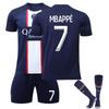 Paris Mbappe Voetbalshirt Set voor Kinderen Ademend Sneldrogend Jeugd Trainingswedstrijd Kit