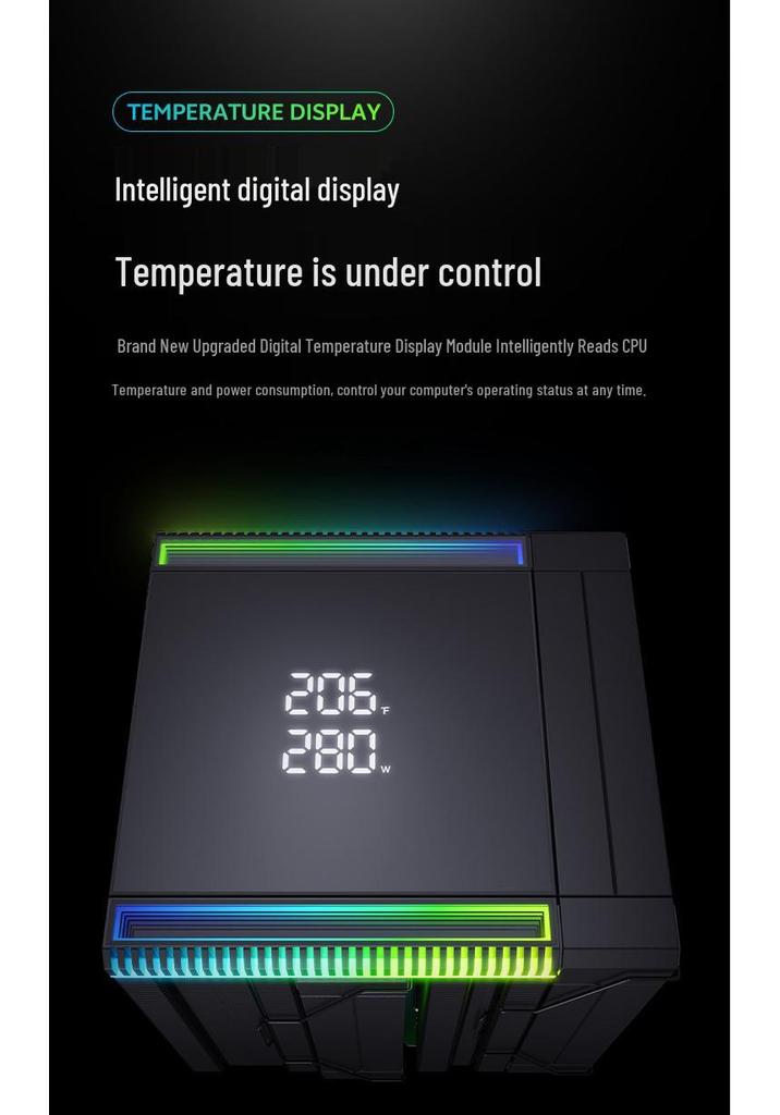 SNOWMAN Bingman MT880 Silent 8-Heatpipe CPU Air Cooler with ARGB Fan for Desktop Computers