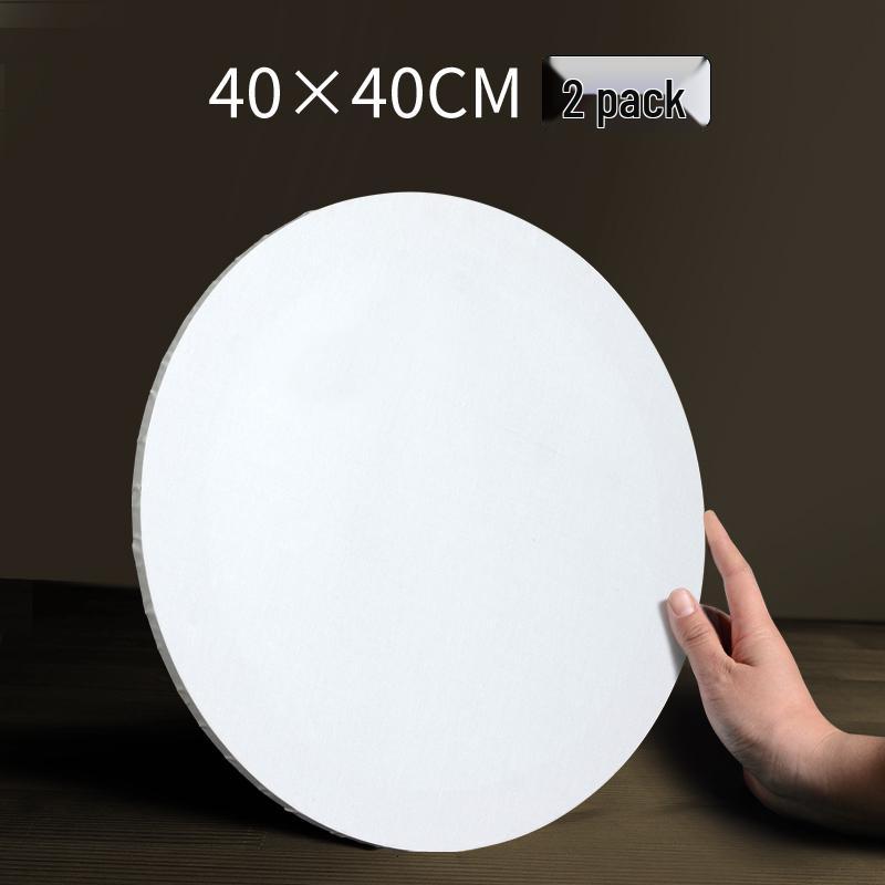 Round Wooden Oil Painting Frame with Hand-Painted Canvas for Beginners