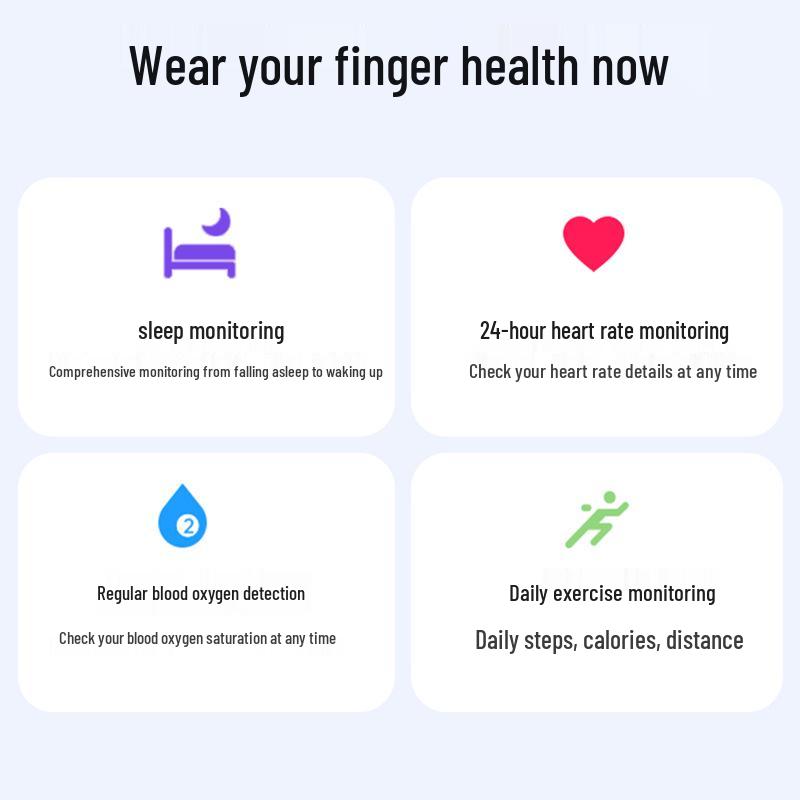 QRING R06 Smart Ring: Sleep, Stress, and Blood Oxygen Monitor with Sport Charging Case.