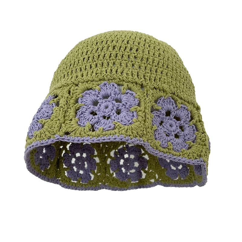 

Cotton Summer Bucket Hat With Breathable Openwork Design For Women оливковий колір