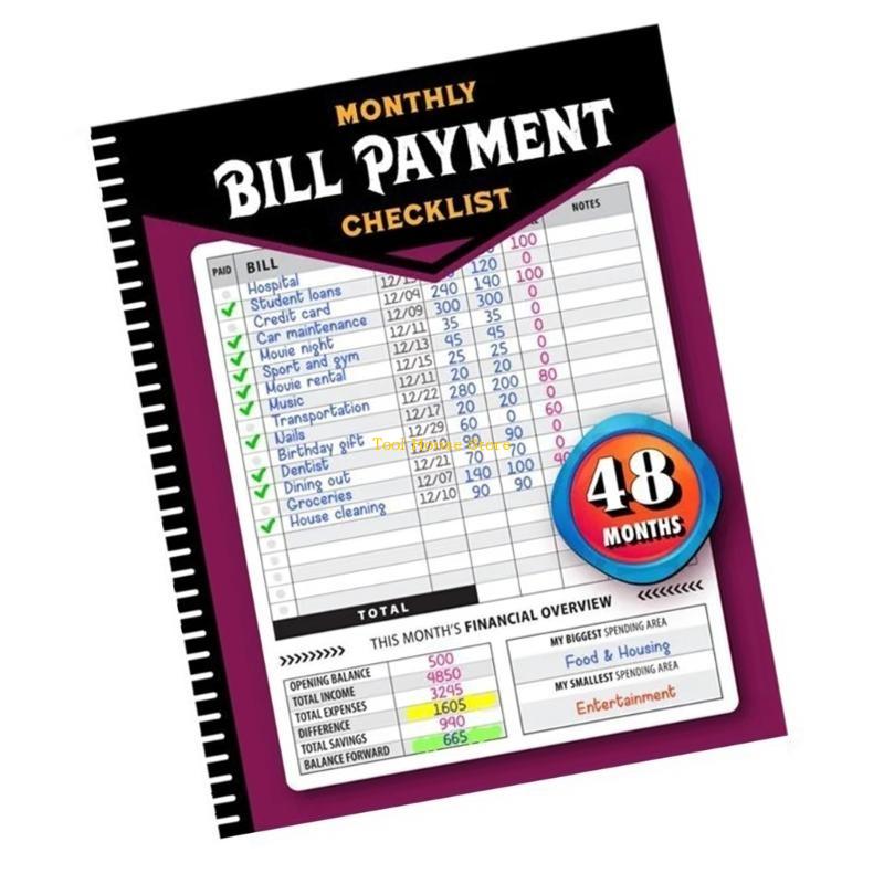 

Multipurpose Monthly Bill Tracking Book for Family Budgeting with Sections for Utilities, Rent, and Credit Card Expenses United States