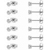 6 Paires Boucles d'Oreilles Clous Zirconium Cubique 4mm Ensemble Boucles d'Oreilles Acier Inoxydable 316L pour Femmes Hommes, Argenté