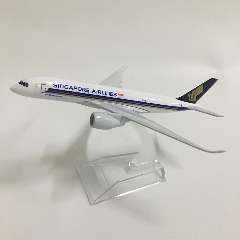 Jason Tutu 16cm Singapore Airways Airbus A350 Model Airplane Diecast Metal 1/400 Scale Planes