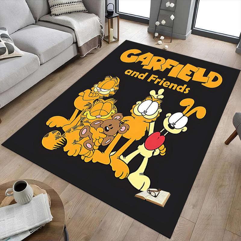 1pc Garfield Odies Playtime Carpet for Playroom Bedroom Living Room Sofa Home Decor,kids Game Area Rug Non-slip Floor Mat Y72329