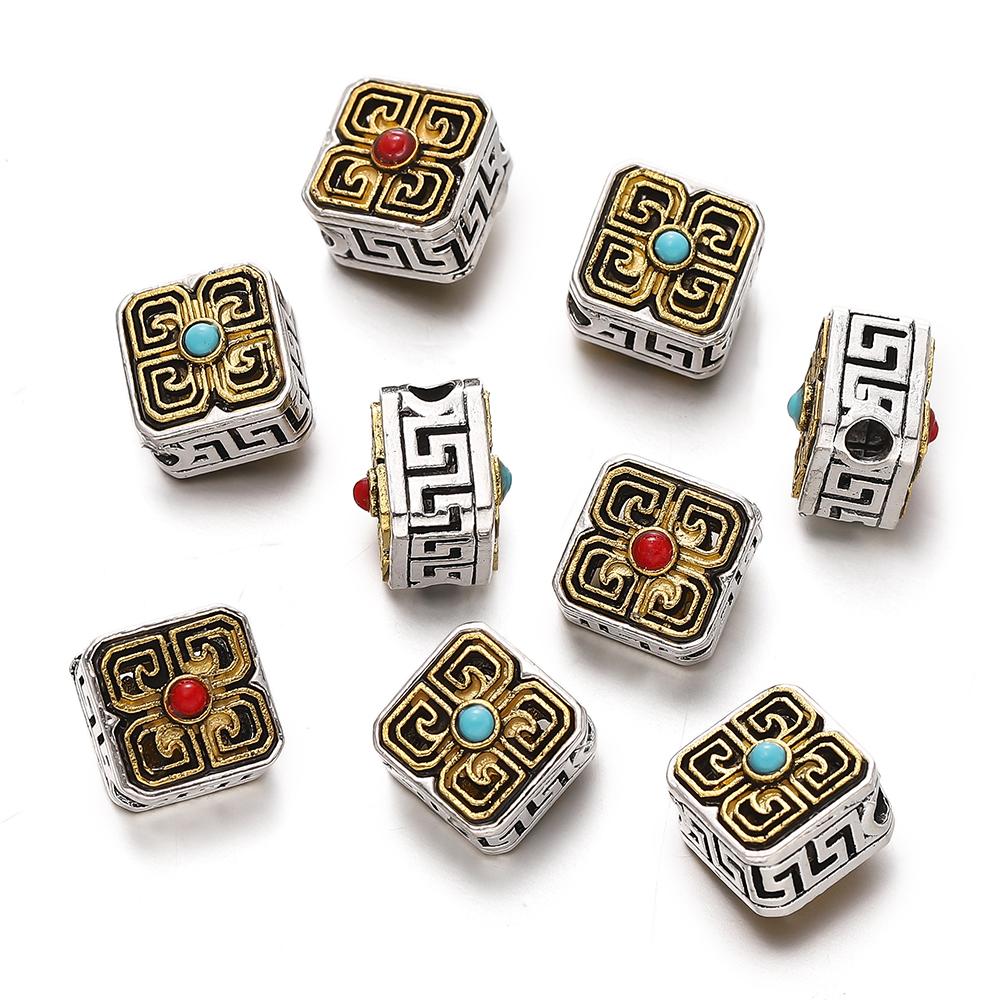 5pcs/lot Alloy Spacer Beads Metal Color Irregular Bead for DIY Jewelry Bracelet Necklace Making Findings Supplies Accessories