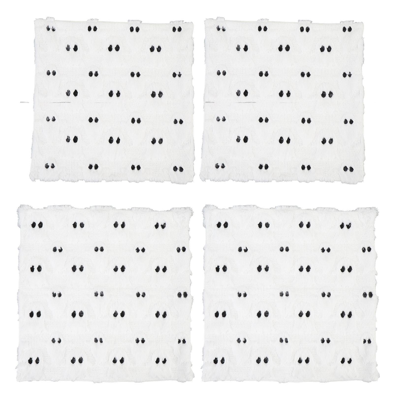 

2 Pack White Ghost Pillowcases Soft Polyester Plush White Ghost Throw Pillow Covers for Sofa Cushion 17.7 X 17.7in