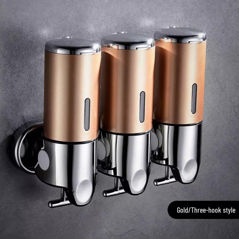 Wall-Mounted Stainless Steel Manual Soap Dispenser for Bathroom