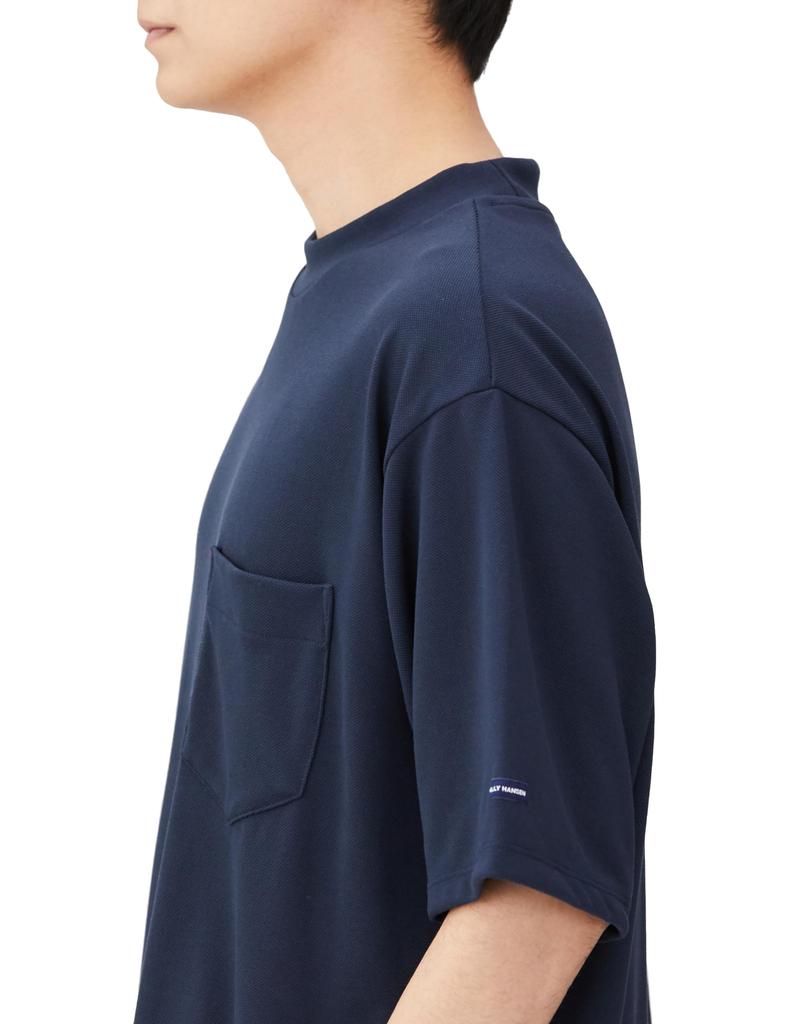 Helly Hansen Short Sleeve Kanoko Big Deep Size L Tee, Unisex, HH62421, Navy,
