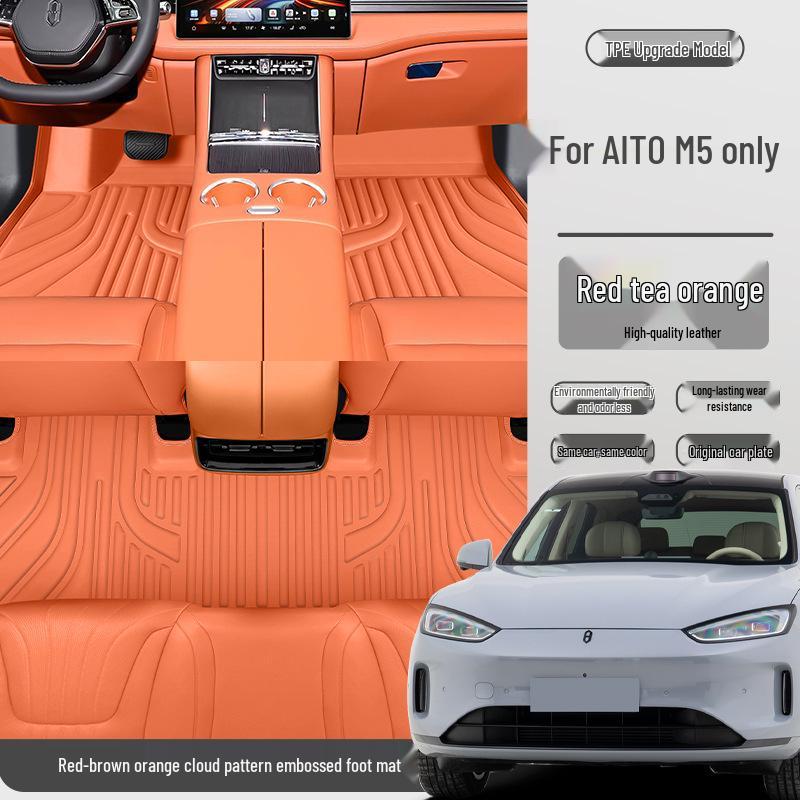 Waterproof, Dustproof Anti-Slip Double-Layer Floor Mats for AITO M5 - Eco-Friendly Car Interior Pedal Accessories