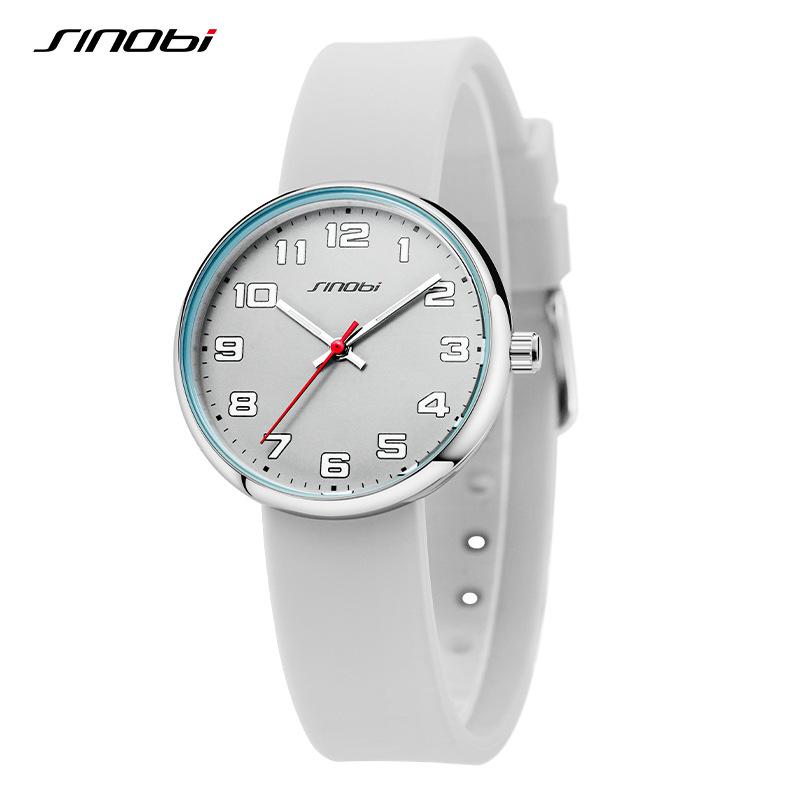 Male And Female Students Party Waterproof Versatile Large Dial Simple College Wind Silicone Quartz Watch Female 9904