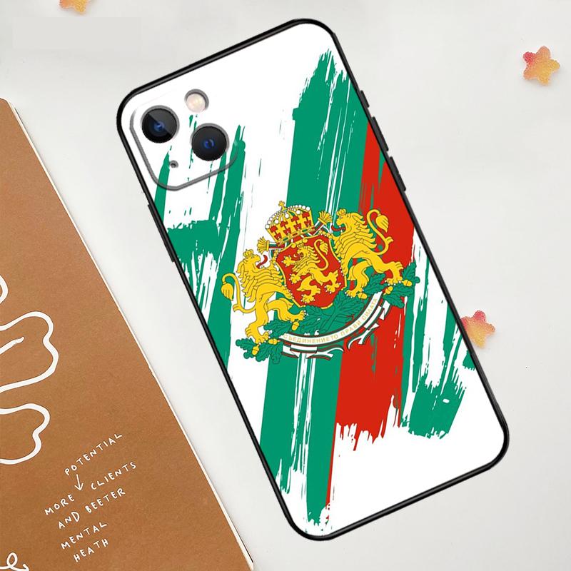 Bulgaria Flag Passport Map Case For iPhone 13 12 11 14 15 16 Pro Max Mini XR XS X Plus Silicone Bumper Cover Capa