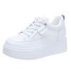 Thick-soled little white shoes for women's 2025 summer European products popular mesh breathable small man inner height increase lightweight casual bo