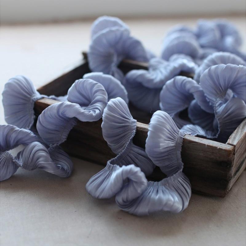 4M Glitzer Superweicher Kristall Satin Doppellagig Plissiert Rüschenspitze Besatz DIY Nähen Kleidung Rocksaum Heimtextildekor