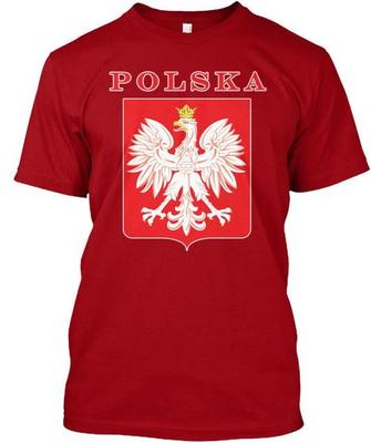 Polish Shield And Eagle With Gold Crown Polska T-Shirt Made In USA S-5XL Unisex T-Shirt