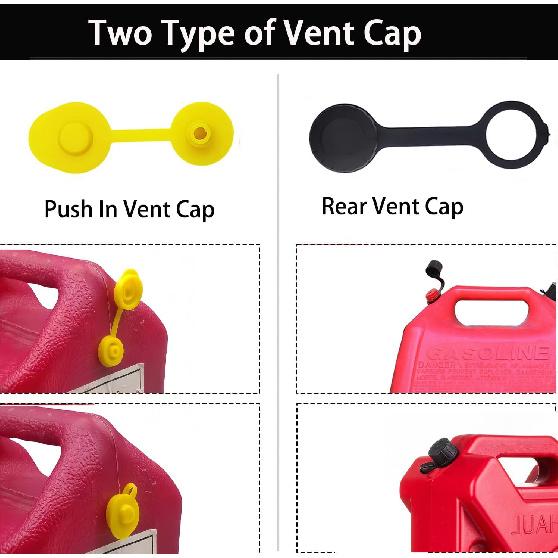 6 Pack Gas Can Spout Replacement Old Style with Pour Nozzle Vent Cap Drill Bit Gaskets Screw Cap Universal fit Most of Fuel Water Container 1 2 5 10